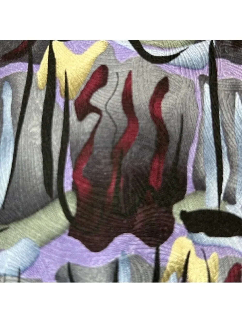 J. Garcia Men's Blue Silk Scaly Monster and Blue Man Necktie Tie